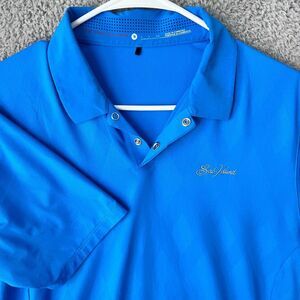 Nike Shirt Mens Small Blue Dri Fit Tiger Woods Sea Island‎ Polo Golf Performance